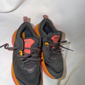 Hoka One One Men's Charcoal and Tangerine Athletic Shoes